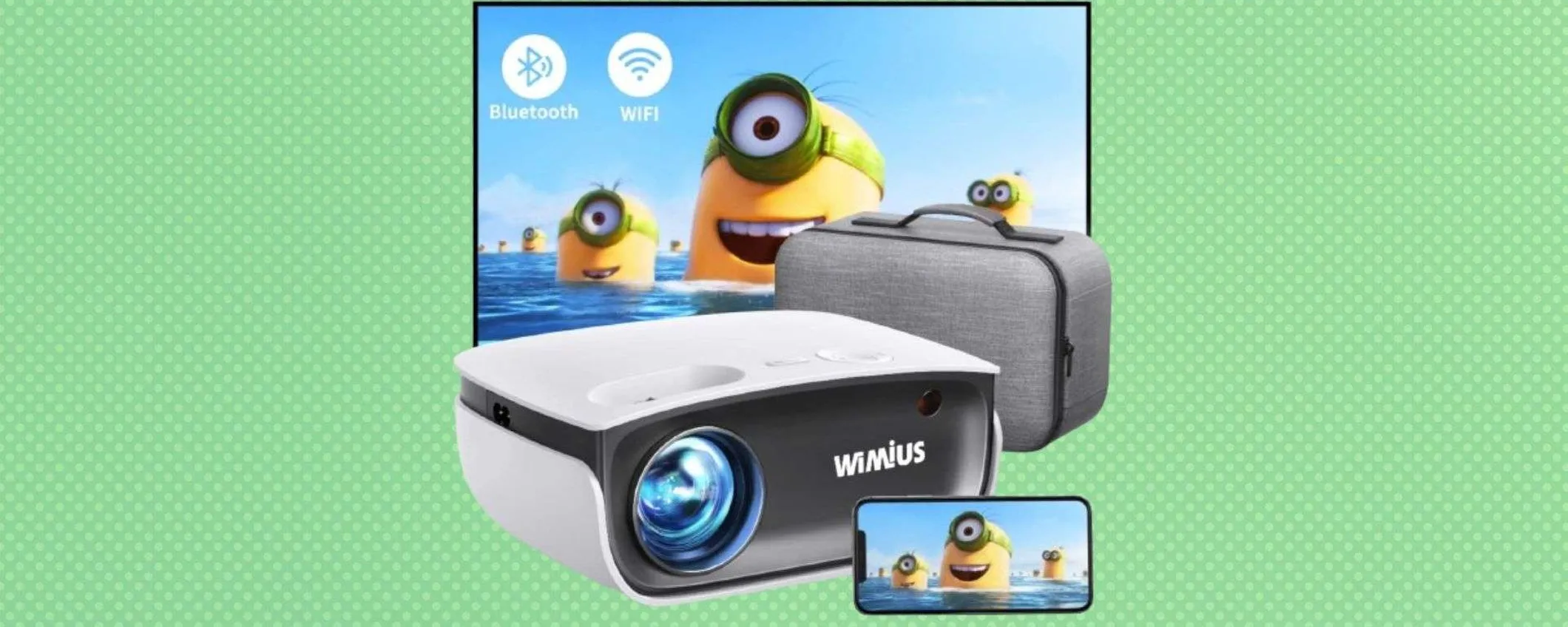 Proiettore WiMiUS S25 Mini, offerta top: oggi è tuo a metà prezzo