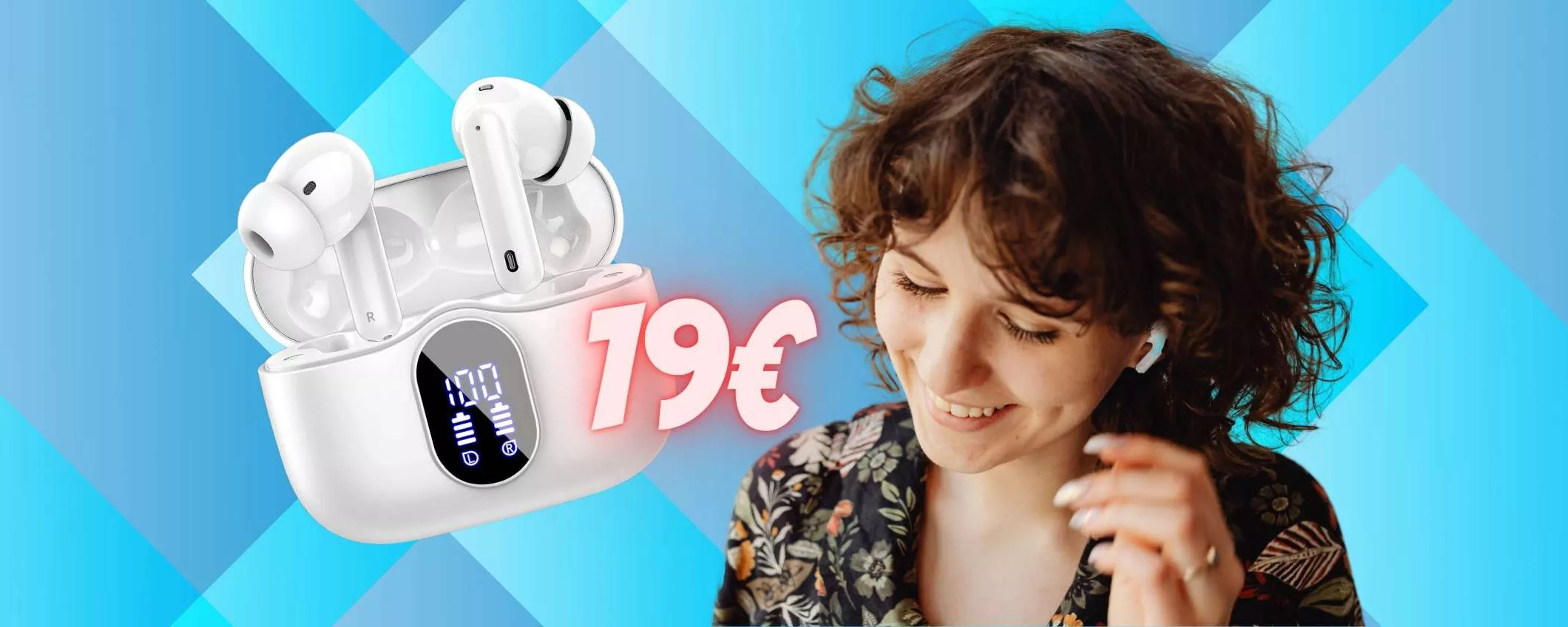 Solo 19€ per questi auricolari Bluetooth con riduzione del rumore
