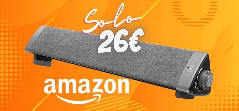 Soundbar per PC con Bluetooth e suono surround 3D a soli 26€