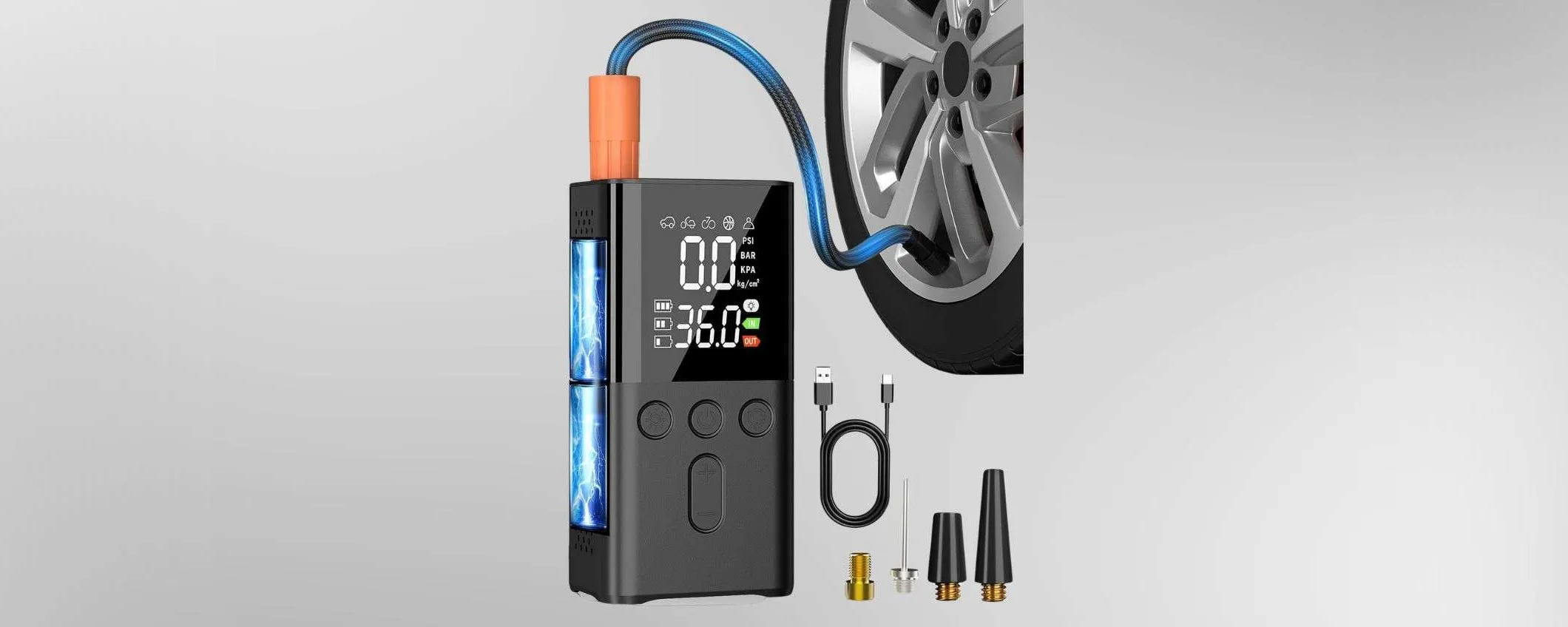 Compressore aria portatile a 31,99 euro: la genialata che ti salva SEMPRE
