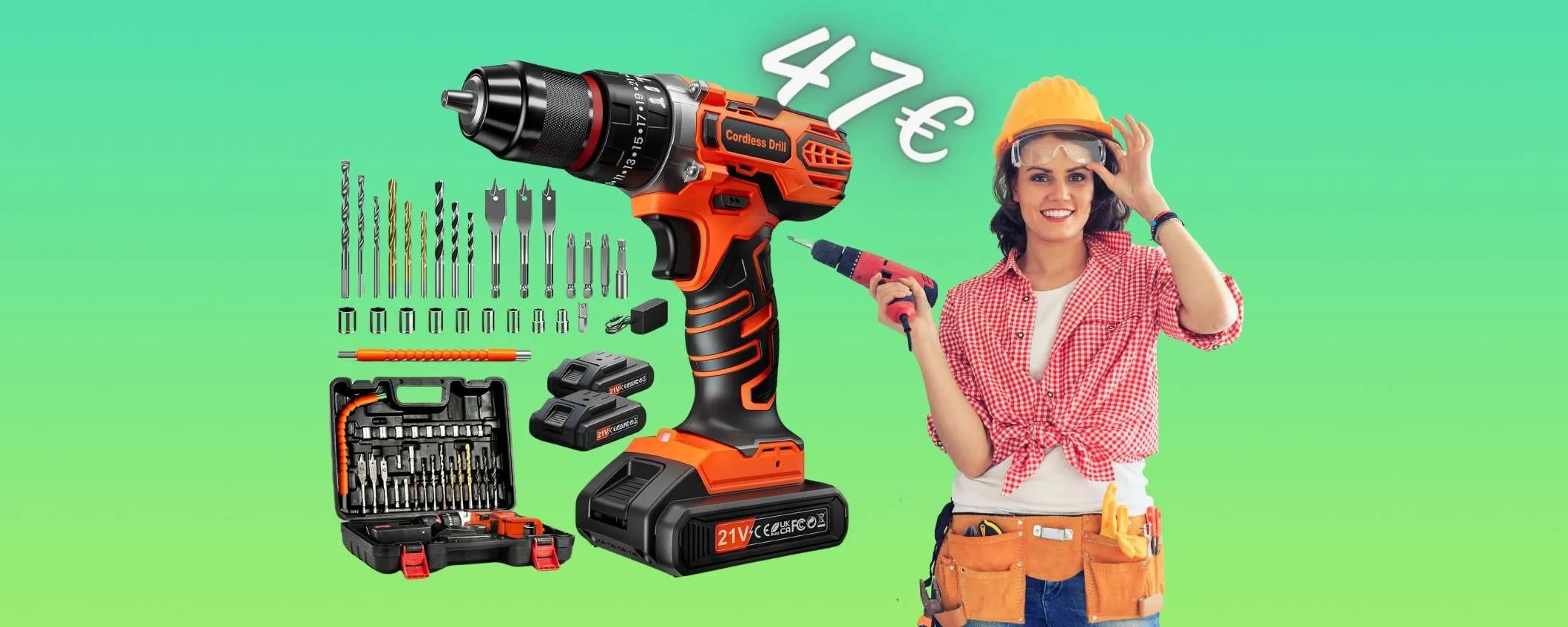 OCCASIONE su Amazon: trapano avvitatore a percussione a 47€
