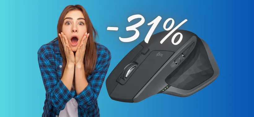 Logitech MX Master 2S: mouse wireless ergonomico per PC e Mac al 31%