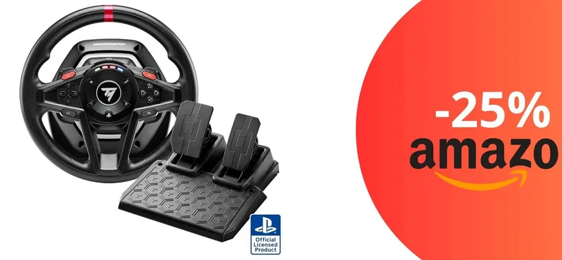 Esperienza di guida più reale che mai con volante force feedback e pedali magnetici: tuo ad un prezzo da urlo