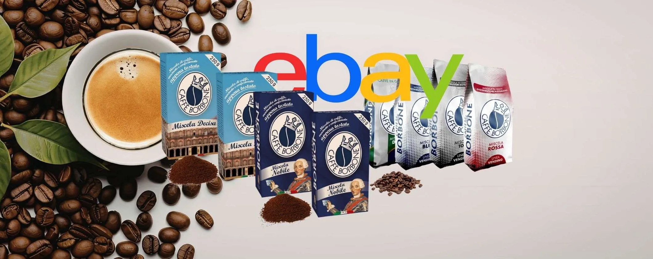 Caffè in grani e Caffè macinato Borbone super aromatico in offerta speciale su eBay