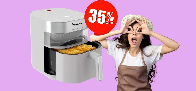Friggitrice ad aria da 7L per cottura veloce, semplice, senza odori e con meno grassi