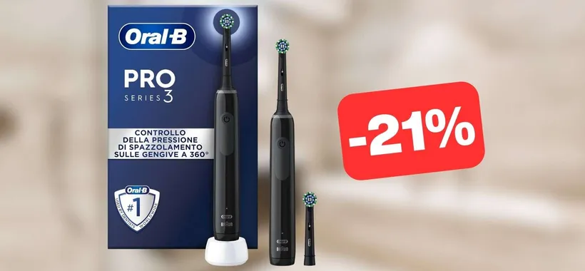 Spazzolino elettrico Oral-B in offerta per Natale con consegna immediata (-21%)