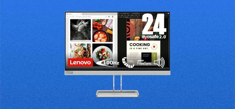 Monitor Lenovo da 24" in offerta: 100Hz, Full HD e un prezzo imperdibile