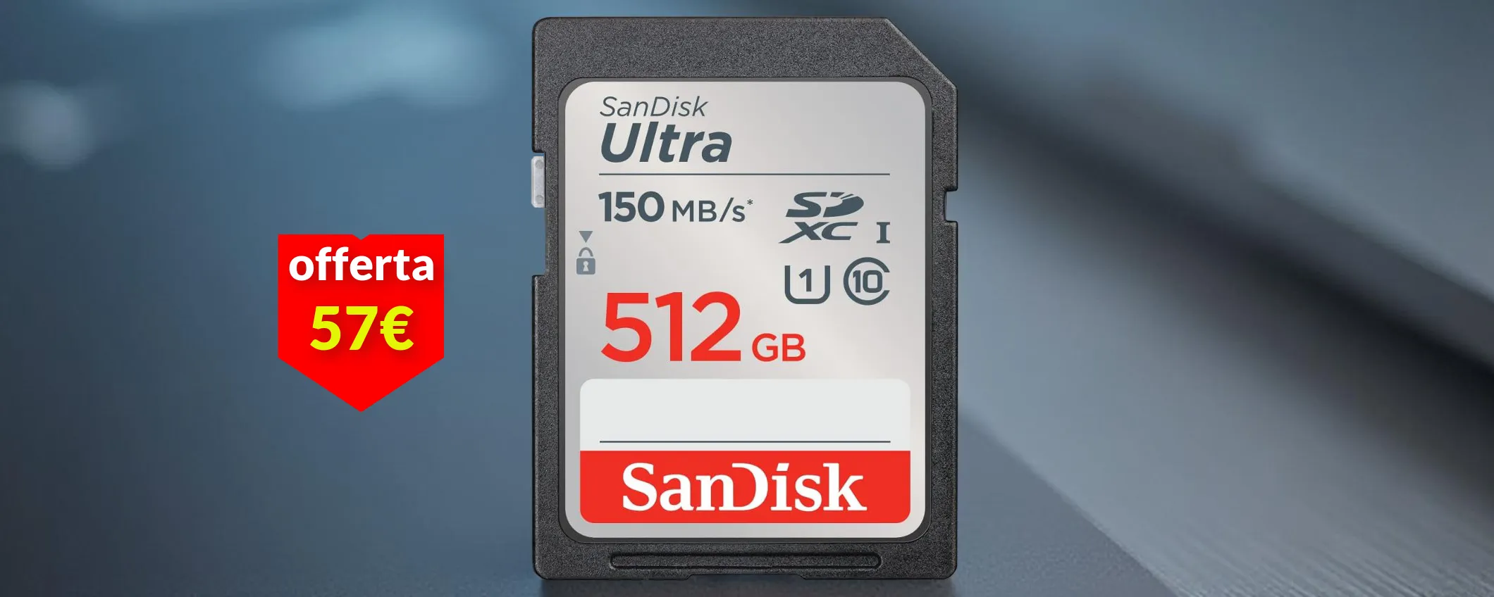 Scheda SD SanDisk 512GB: poche unità al prezzo più basso di sempre
