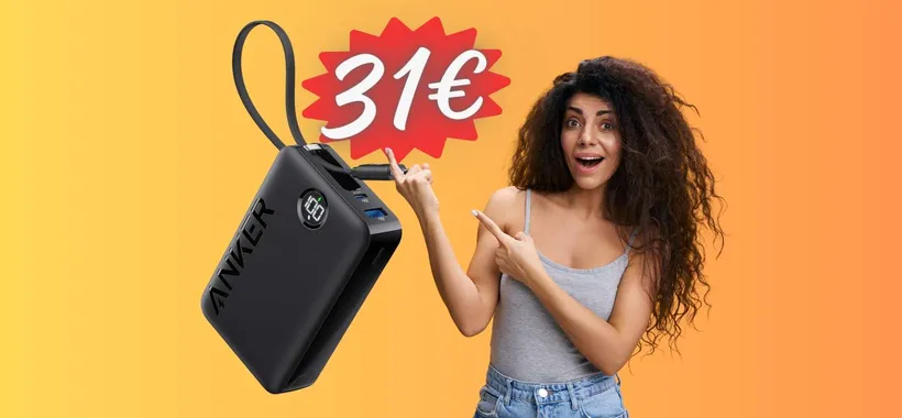 OFFERTA del weekend: Power Bank con cavo integrato e 2 uscite a SOLI 31€