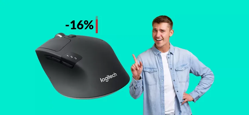 Questo mouse Logitech lo abbini a 3 dispositivi in simultanea (66€)