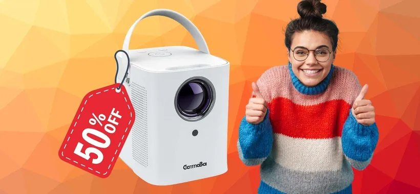 Mini proiettore portatile con tecnologia Bluetooth al 50% su Amazon