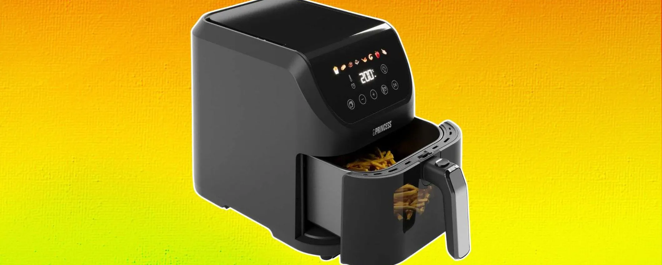 La friggitrice ad aria salvaspazio in sconto CLAMOROSO del 60% su Amazon