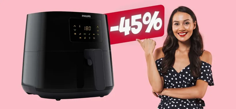 Philips Airfryer 3000: SCONTO del 45% per l'epica friggitrice ad aria